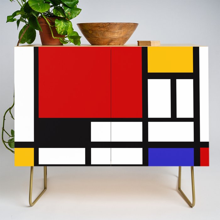 Piet Mondrian - Composition with Red, Yellow, and Blue 1942 Artwork Credenza Gallery Image 1