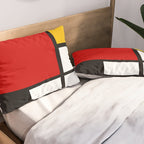 Piet Mondrian - Composition with Red, Yellow, and Blue 1942 Artwork Pillow Sham Gallery Image 2