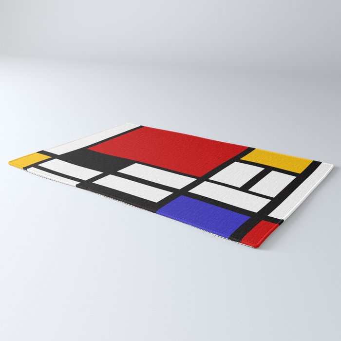 Piet Mondrian - Composition with Red, Yellow, and Blue 1942 Artwork Rug Gallery Image 3