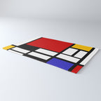 Piet Mondrian - Composition with Red, Yellow, and Blue 1942 Artwork Rug Gallery Image 3