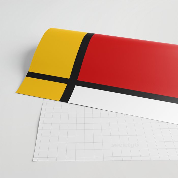 Piet Mondrian - Composition with Red, Yellow, and Blue 1942 Artwork Wrapping Paper Gallery Image 2