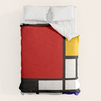 Piet Mondrian - Composition with Red, Yellow, and Blue 1942 Artwork Comforter Gallery Image 6