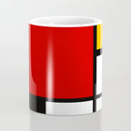 Piet Mondrian - Composition with Red, Yellow, and Blue 1942 Artwork Coffee Mug Gallery Image 4