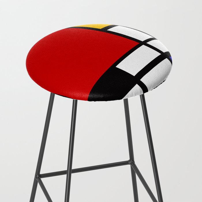 Piet Mondrian - Composition with Red, Yellow, and Blue 1942 Artwork Stool Gallery Image 2