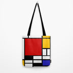 Piet Mondrian - Composition with Red, Yellow, and Blue 1942 Artwork Tote Bag Gallery Image 2