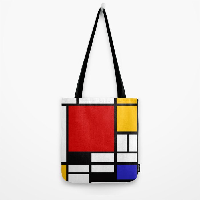 Piet Mondrian - Composition with Red, Yellow, and Blue 1942 Artwork Tote Bag Gallery Image 2