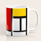 Piet Mondrian - Composition with Red, Yellow, and Blue 1942 Artwork Coffee Mug Gallery Image 1