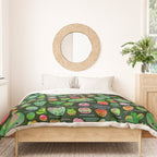 Baby succulent 3 - Mesembs (dark) Duvet Cover Gallery Image 3