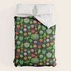 Baby succulent 3 - Mesembs (dark) Duvet Cover Gallery Image 6