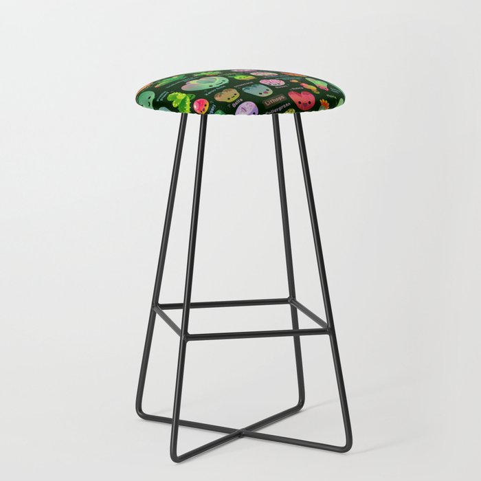 Baby succulent 3 - Mesembs (dark) Stool Gallery Image 1