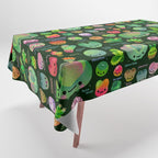 Baby succulent 3 - Mesembs (dark) Tablecloth Gallery Image 1