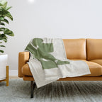 Abstract Paint Form 1 - Green Throw Blanket Gallery Image 1