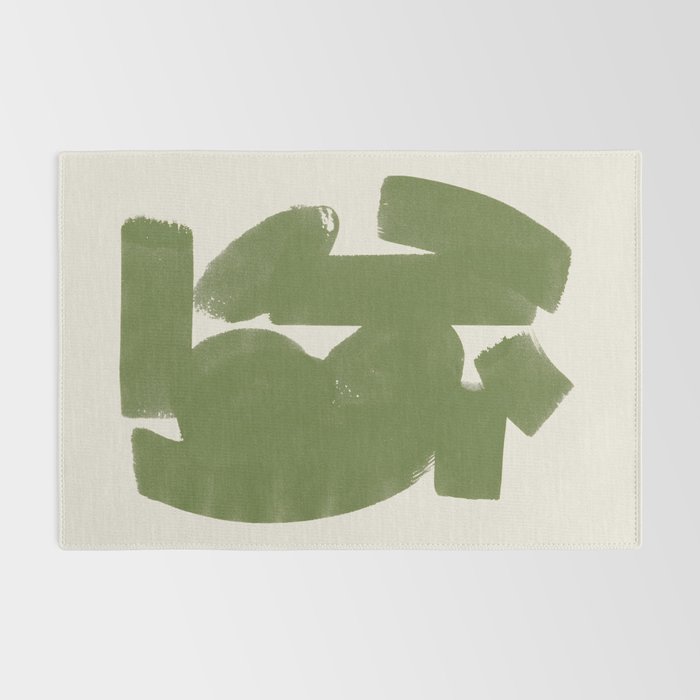 Abstract Paint Form 1 - Green Rug Gallery Image 2