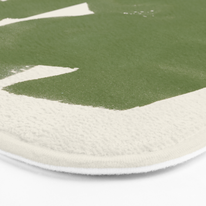 Abstract Paint Form 1 - Green Bath Mat Gallery Image 3