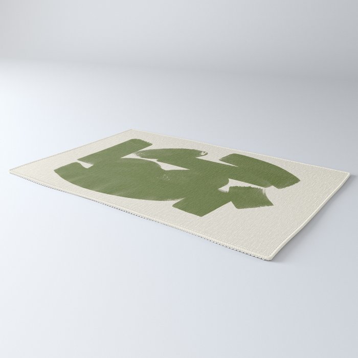 Abstract Paint Form 1 - Green Rug Gallery Image 3