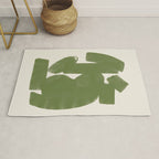 Abstract Paint Form 1 - Green Rug Gallery Image 1