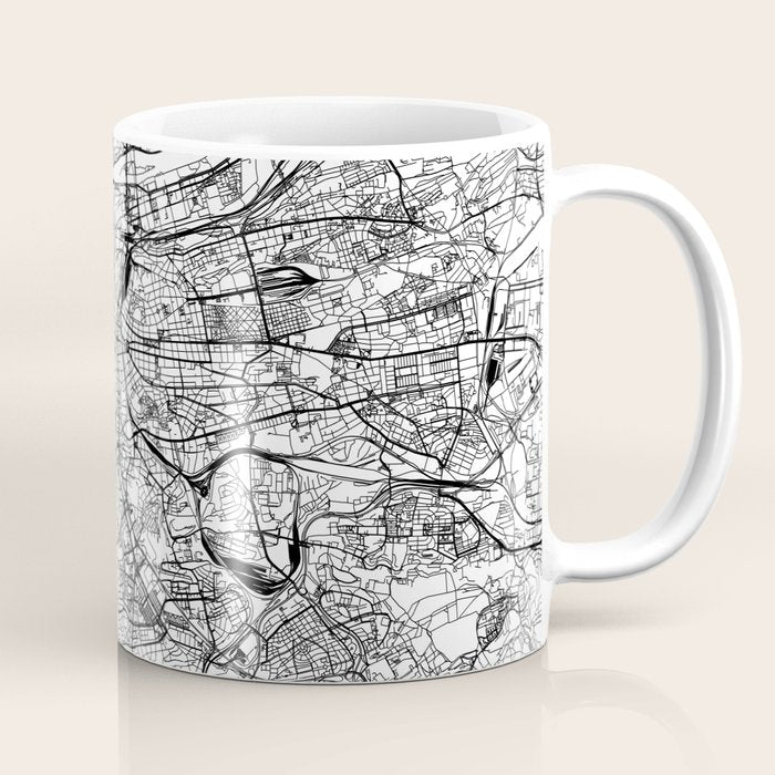 Prague White Map Coffee Mug Gallery Image 1