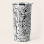 Prague White Map Travel Mug Gallery Image 1