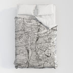 Prague White Map Comforter Gallery Image 6