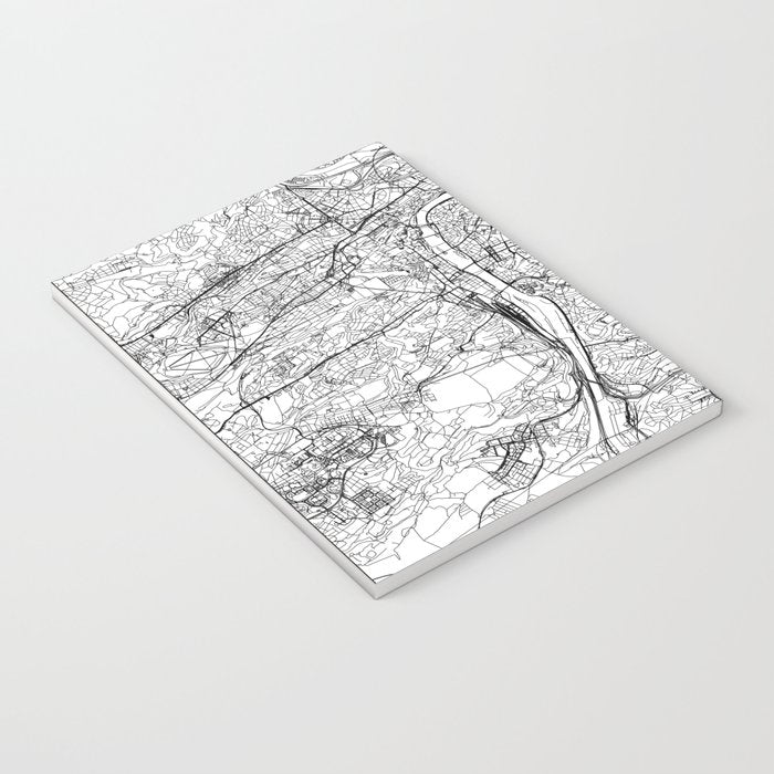 Prague White Map Notebook Gallery Image 3