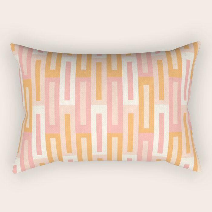 Rectangular Color Blocks In Soft Pastel Tones Rectangular Pillow Gallery Image 1