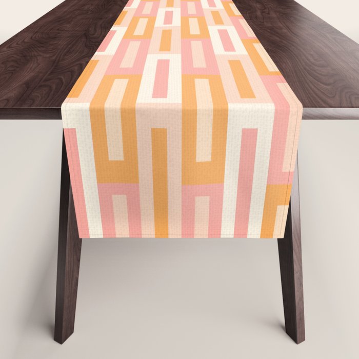 Rectangular Color Blocks In Soft Pastel Tones Table Runner Gallery Image 1
