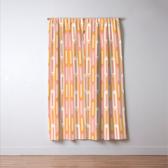 Rectangular Color Blocks In Soft Pastel Tones Window Curtain Gallery Image 3