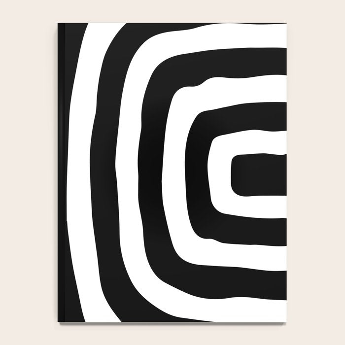 Mid Century Modern Abstract Composition 327 Black and White Notebook Gallery Image 4