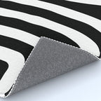 Mid Century Modern Abstract Composition 327 Black and White Rug Gallery Image 4