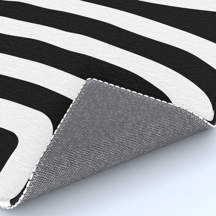 Mid Century Modern Abstract Composition 327 Black and White Rug Gallery Image 4