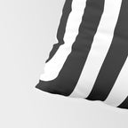 Mid Century Modern Abstract Composition 327 Black and White Pillow Sham Gallery Image 4
