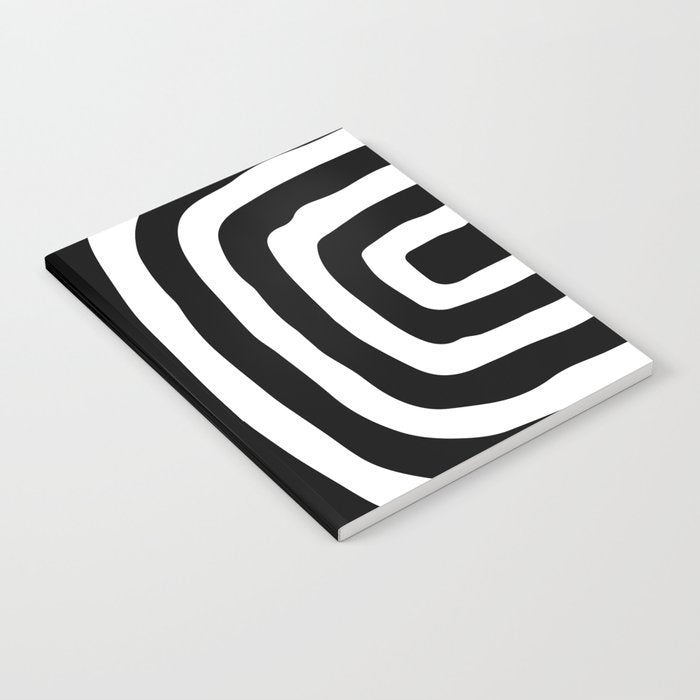 Mid Century Modern Abstract Composition 327 Black and White Notebook Gallery Image 1