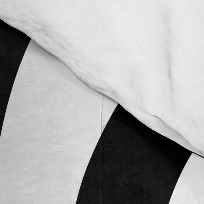 Mid Century Modern Abstract Composition 327 Black and White Comforter Gallery Image 4