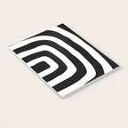 Mid Century Modern Abstract Composition 327 Black and White Notebook Gallery Image 3