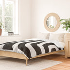 Mid Century Modern Abstract Composition 327 Black and White Duvet Cover Gallery Image 2