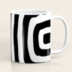 Mid Century Modern Abstract Composition 327 Black and White Coffee Mug Gallery Image 1