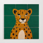 The Stare: Marigold Cheetah Wood Wall Art Gallery Image 1
