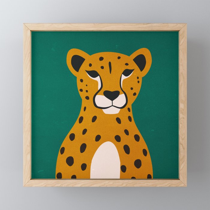The Stare: Marigold Cheetah Mini Art Print Gallery Image 1