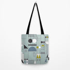 City life blocks blue teal Tote Bag Gallery Image 2
