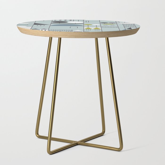 City life blocks blue teal Side Table Gallery Image 1