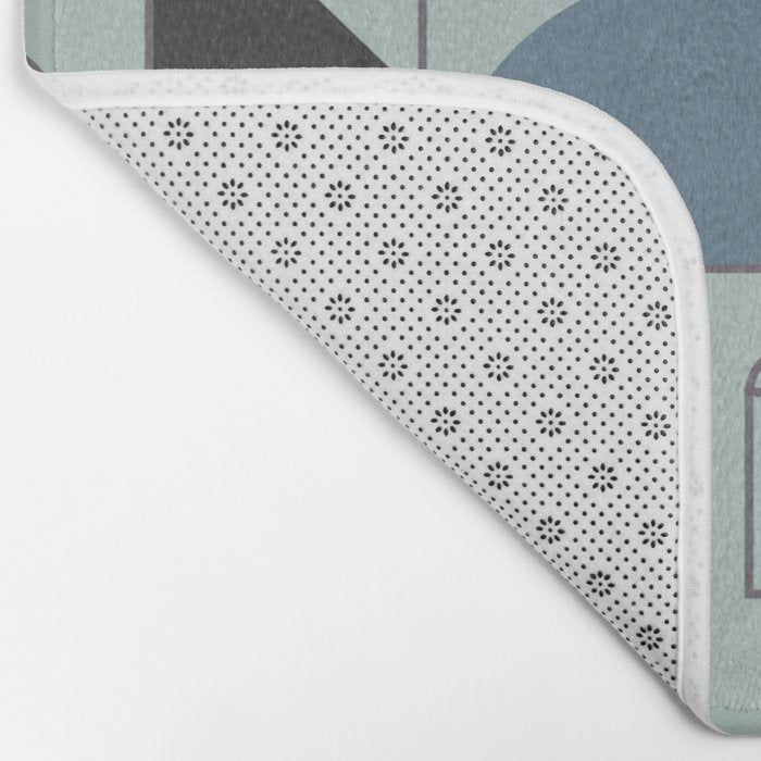 City life blocks blue teal Bath Mat Gallery Image 2