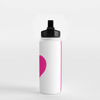 Preppy Heart Hot Pink and White  Water Bottle Gallery Image 2