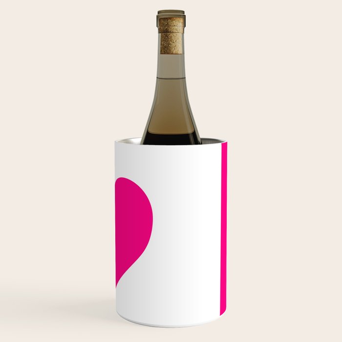 Preppy Heart Hot Pink and White  Wine Chiller Gallery Image 3