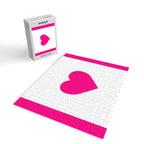 Preppy Heart Hot Pink and White  Jigsaw Puzzle Gallery Image 2