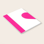 Preppy Heart Hot Pink and White  Notebook Gallery Image 3