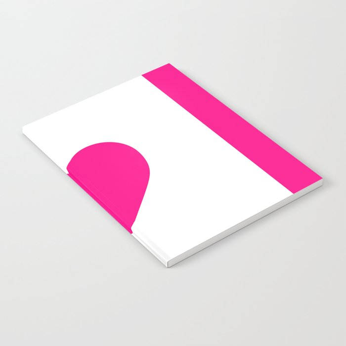 Preppy Heart Hot Pink and White  Notebook Gallery Image 2
