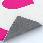 Preppy Heart Hot Pink and White  Rug Gallery Image 4