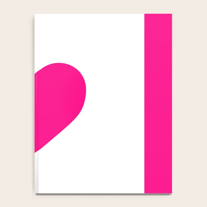 Preppy Heart Hot Pink and White  Notebook Gallery Image 4