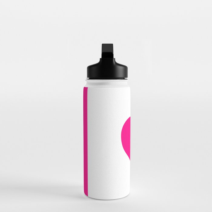 Preppy Heart Hot Pink and White  Water Bottle Gallery Image 3