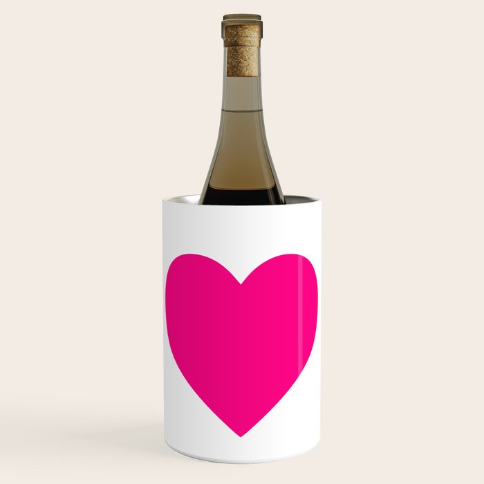 Preppy Heart Hot Pink and White  Wine Chiller Gallery Image 1